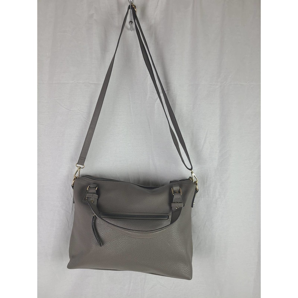 Jessica Simpson Purse Tan Suede and Leather Stripe
